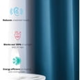thumbnail image 3 of THD Virginia 100% Blackout Grommet Total Privacy Curtain Panels - Window Curtains for Living Room Bedroom - Set of 2 (Teal Blue, 52 W x 84 L), 3 of 5