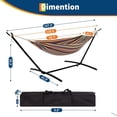 thumbnail image 2 of Yeshouse hamaca con soporte para exteriores, barra separadora mejorada, soporte de acero resistente para 2 personas, capacidad 227 kg, incluye bolsa impermeable, ideal jardín o patio, 2 of 8