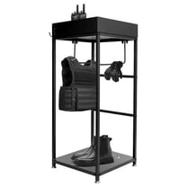 Elegant Freestanding Police Gear Rack - Durable, Rust - Proof, with 3 - Hook Design for Police Offices, Security Offices & Home Use