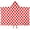 Red and White, variant on Rainbow Checkered Pattern Teens Hooded Bath Towel Wrap for Ages 3 To 12,Quick Dry Lightweight Soft Microfiber Bath Beach Pool,50"x30"