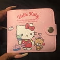 thumbnail image 4 of Kawaii Hello Kitty Cinnamoroll My Melody Kuromi Sanrios, monedero informal de Pu, Tarjetero con botones, novedad, 4 of 4