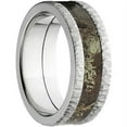 thumbnail image 3 of Max 1 Men's Camo Stainless Steel Ring with Tree Bark Edges and Deluxe Comfort Fit, 3 of 3