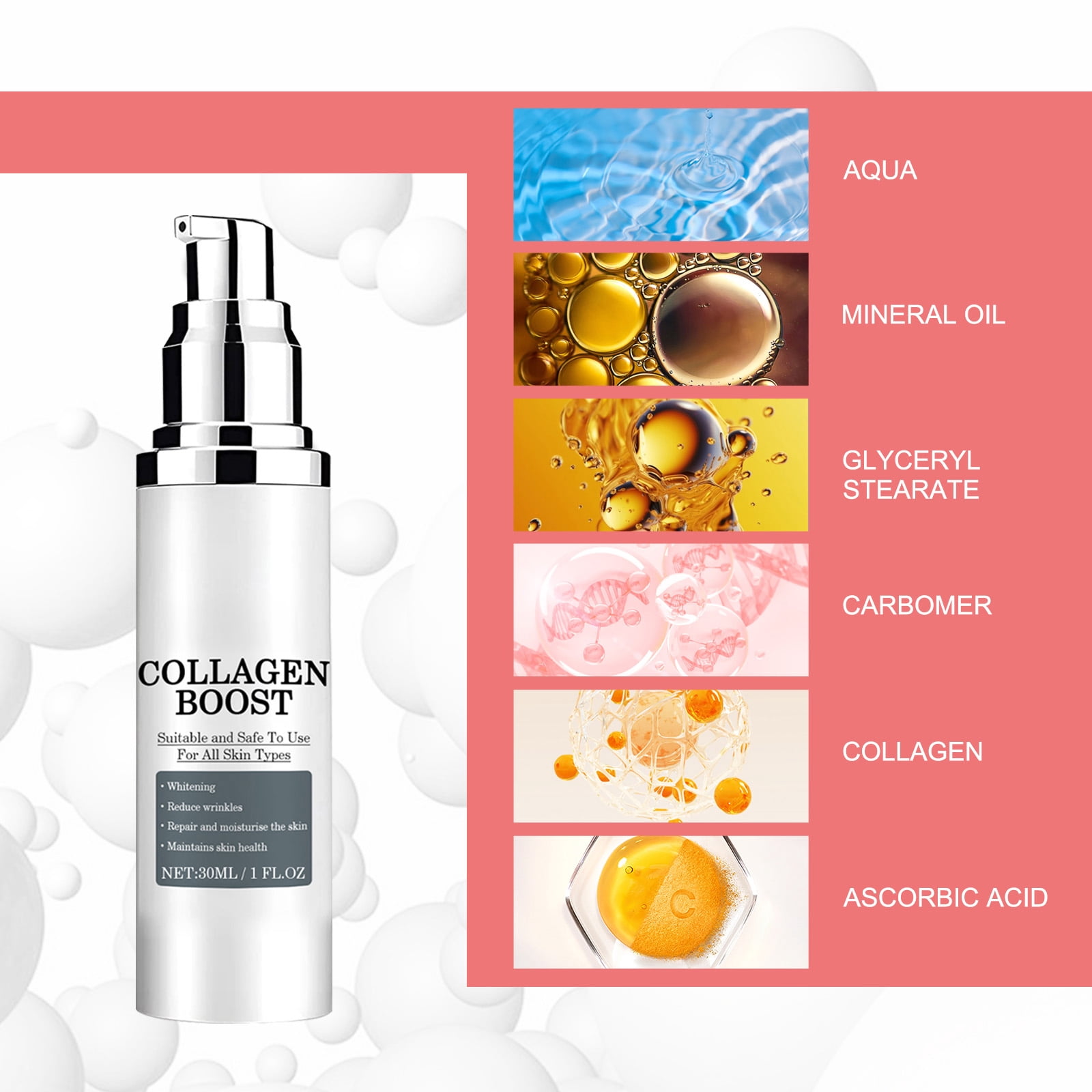 Alvantor Collagen Cream Face Moisturizer Anti Aging Firming 1fl.oz