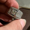 thumbnail image 3 of For Men Jewelry Luxury Cubic Zircon 925 Silver Ring Engagement Gift Sz 8-12, 3 of 8