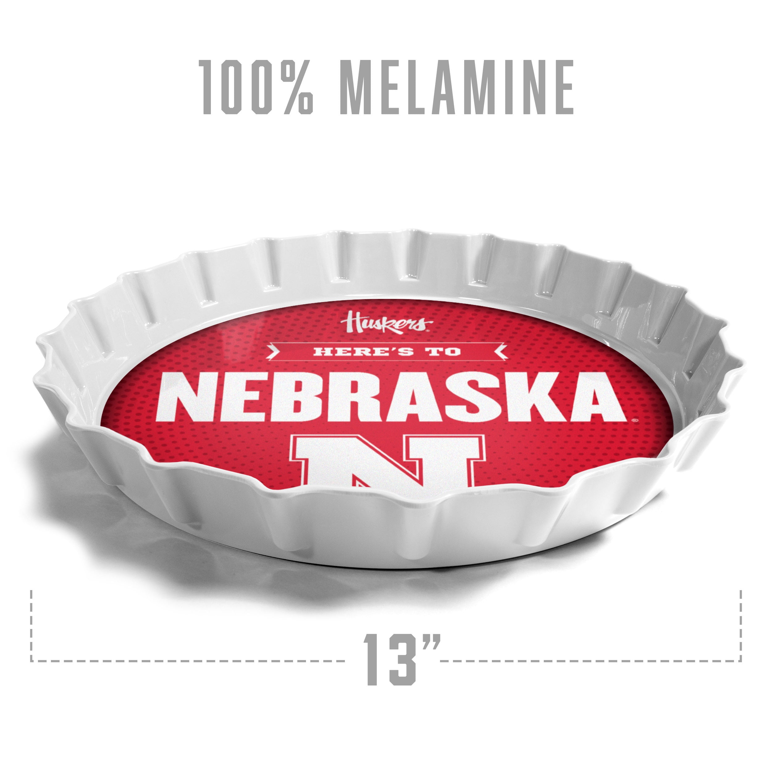 YouTheFan NCAA Nebraska Cornhuskers Bottle Cap Serving Tray