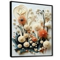 thumbnail image 2 of Designart "Expressing Deep Marine Beauty In White And Peach Tones" Coastal Coral Under Water Floater Framed Wall Art Living Room, 2 of 5