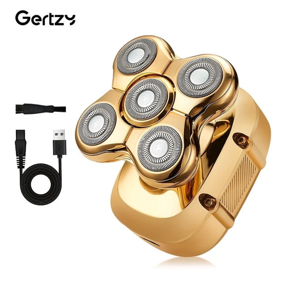 GERTZY Men's Electric Bald Shaver & Beard Trimmer - USB Rechargeable Hair Clipper with Magnetic Suction Blade for Effortless Grooming