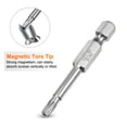 thumbnail image 4 of Uxcell 10pcs T20 Punta de Seguridad Torx 1/4" Vástago Hexagonal 2" Acero S2 Magnético a Prueba de Manipulaciones Puntas de Estrella Torx con Agujero, 4 of 7
