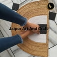 thumbnail image 5 of Jaipur Art And Craft Braided Half Circle Black, White Doormat, Eco Friendly Jute Mat (5x1.5 Sq ft), 5 of 8