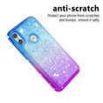 thumbnail image 4 of FIEWESEY For Motorola One P30 Play Case Moto One P30 Play Glitter Case Sparkle Glitter Flowing Liquid Quicksand with Shiny Bling Diamond Women Girls Cute Case For Motorola One P30 Play - Blue+Purple, 4 of 7