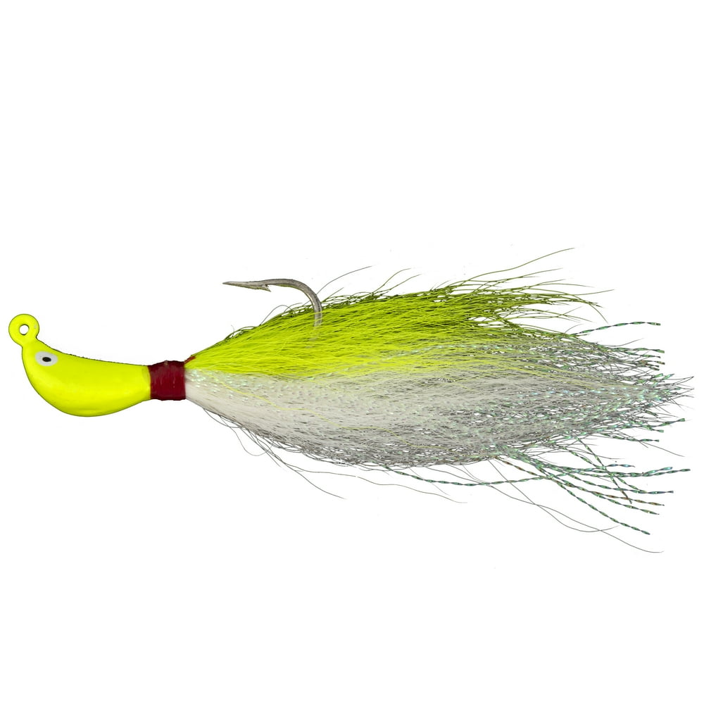 Buccaneer Saltwater Skimmer Jig, Chartreuse, White, 1/2 oz Walmart
