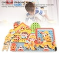 thumbnail image 3 of Wooden Threading Toy Game, Wooden Lacing Figures Fire Scene Safe  for Kids, 3 of 7