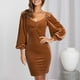 thumbnail image 2 of Vestidos Sólidos de Playa de Manga Larga Casuales de Verano Para Mujer Vino Verde Odeerbi ODB116455, 2 of 9