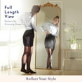 thumbnail image 4 of Crystal Art Gallery 22" x 64" Gold Filigree Arch Full Length Floor Leaner Metal Framed Mirror Decor, 4 of 17