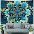 thumbnail image 6 of Shiartex  Blue Mandala Tapestry Psychedelic Bohemian Tapestries Hippie Moth Wall Decor Aesthetic Floral Tapestry Sun And Moon Tapestry Wall Hanging for Bedroom Painting, 6 of 6