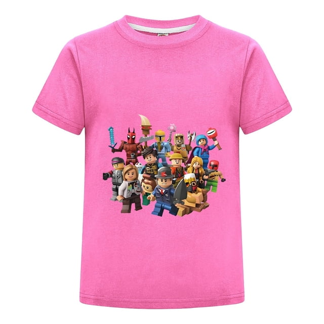 Ropa de Verano Roblox para Niño, Playera Infantil con Diseño de Personajes Populares, Camiseta Gamer para Regalo