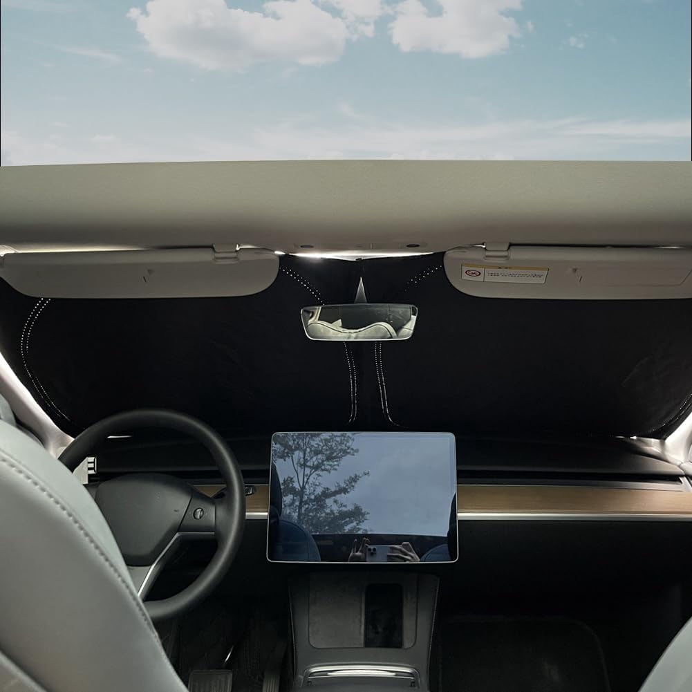 TESBEAUTY Tesla Model Y Juniper Camping Privacy Curtain 8-Piece Camping Shades Privacy Screens Sunshades UV Blocker Darker Thicker 5-Layer Material Tesla Accessories Foldable