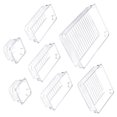 thumbnail image 1 of Kearding 7 Uds. Caja de almacenamiento de plástico transparente apilable, caja de almacenamiento de combinación gratuita, organizador de Almacenamiento y organización del hogar, 1 of 6