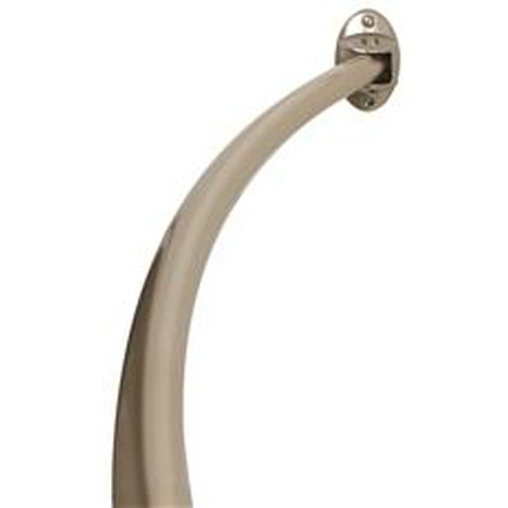 Premier Neverrust Permanent Mount Curved Shower Rod, 60 In., Brushed