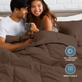 thumbnail image 5 of Bare Home Down Alternative Comforter Set - 3-Pieces - All Seasons - Oversized Queen, Cocoa, 5 of 10
