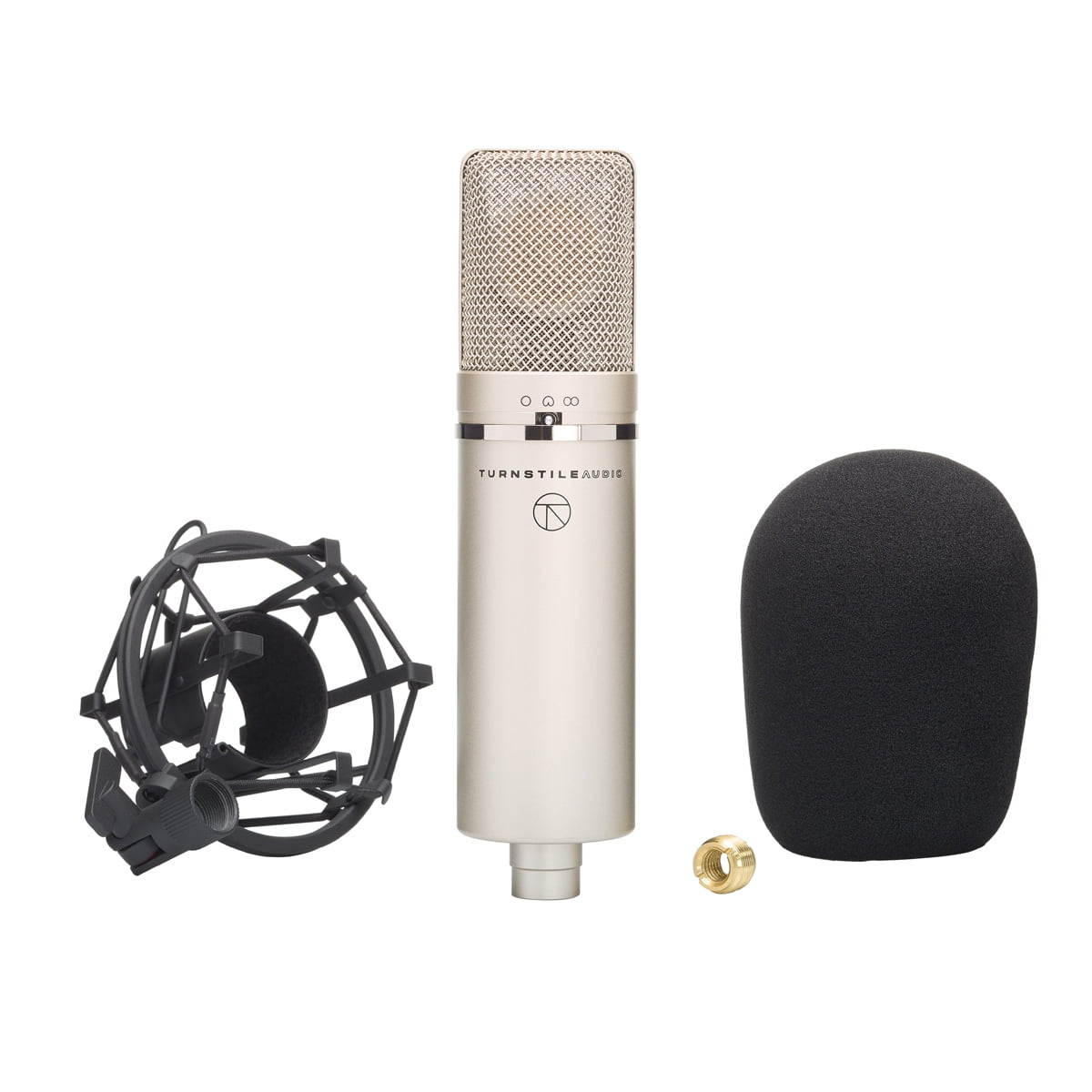 Turnstile Audio Concourse Series TAC1100 Multi-Pattern Cardioid Condenser Microphone, Large Diaphragm for Vocal Recording, Podcasting, and Streaming, XLR Output