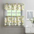 thumbnail image 2 of Yellow Lemon Kitchen Curtains and Valances Set - 3 Piece Kitchen Curtains Sets with Valance for Windows Rod Pocket Machine Washable Kitchen Decor Decorations (54"x18"+2x27.5"x24"), 2 of 6