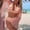 *Orange, variant on ClodeEU Women's Plaid Print Printed Bikini 3 Piece Set ,Bathing Swimsuit with Cover Ups Kimono Blue,Womens Plus L