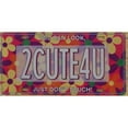 thumbnail image 1 of 2CUTE4U Fleurs Plaque d'Immatriculation en Métal, 1 of 1