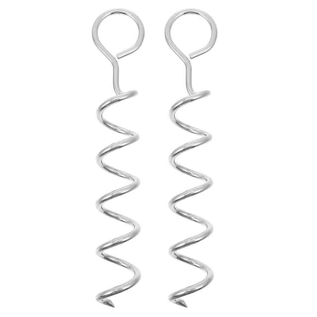 Miangastore 2 Pcs Ancre Ronde pour Chien Piquet en Spirale Portable pour Pelouse