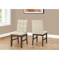 thumbnail image 1 of Monarch Specialties Dining Chair, 37" Height, Set Of 2, Upholstered, Dining Room, Kitchen, Cream Fabric, Grey Solid Wood, Transitional, 1 of 9
