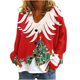 thumbnail image 2 of Cárdigan informal con estampado navideño para mujer, chaqueta con botones, blusa de poliéster, 2 of 5
