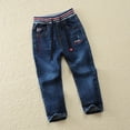 thumbnail image 2 of Jeans with Bows on Pocket Boys Baggy Jeans Kids Distressed Elastic Waist Oversize Wide Leg Cargo Denim Pants Kids Hip Hop Loose Casual Y2K Pantalones Drawstring, 2 of 9