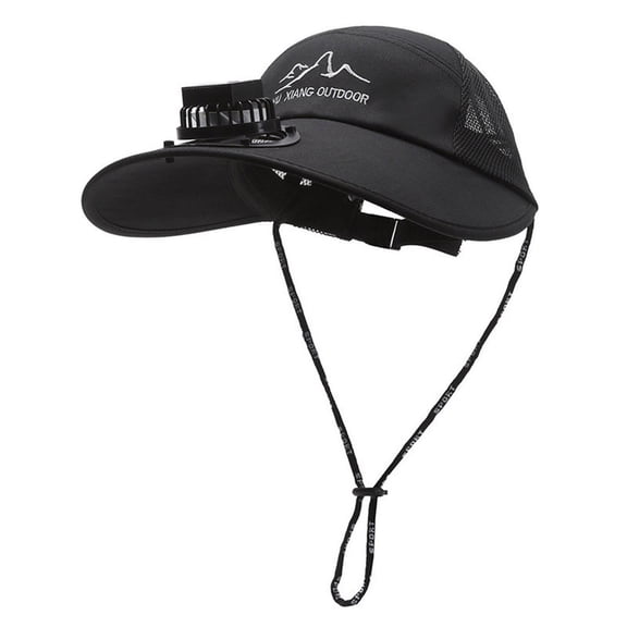 Women's 2025 Ultralight Solar Fan Sun Hat – UPF 50 Wide Brim with 12-Hour Cooling Fans, Mesh Splicing & Adjustable Fit | Beach Hiking Fishing Camping Hat for Outdoor Sports