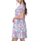 thumbnail image 2 of Balery Tie Dye Vestidos sueltos de manga corta para mujer, vestidos de verano 2025, vestidos casuales de corte A con vuelo., 2 of 6