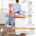 thumbnail image 6 of G TALECO GEAR Foldable Toddler Tower, Kitchen Kids Step Stool Helper, Standing Tower with 3 Adjustable Heights, Gray&White, 6 of 9
