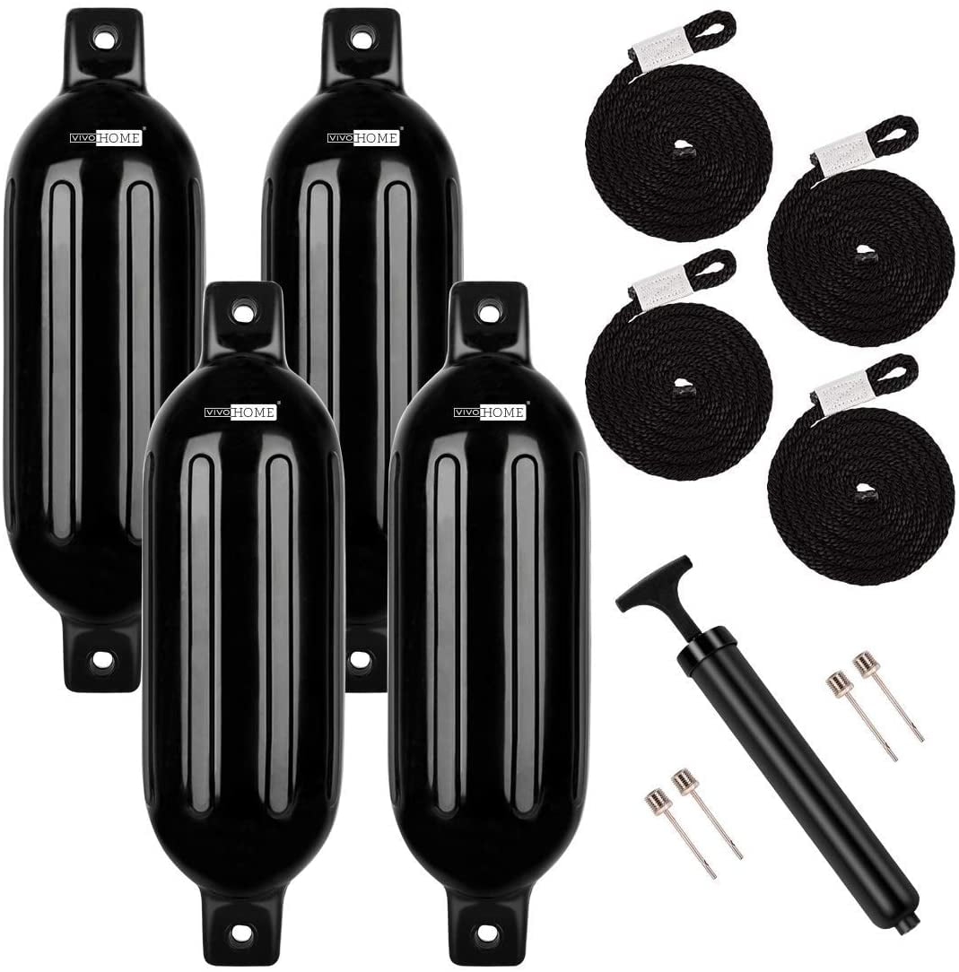 VIVOHOME Vinyl Ribbed Marine Boat Fender for Bumper Shield Protection