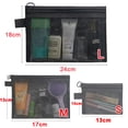 thumbnail image 1 of Bolsas de malla transparente para cosméticos, 1/3 piezas, pequeñas y grandes bolsas de maquillaje negras, estuche organizador de artículos de tocador, 1 of 5