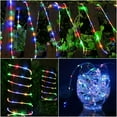 thumbnail image 4 of Merkaren Solar Rope Lights 33Ft 100 LEDs Solar Rope Lights Outdoor Waterproof Led Multicolor Fairy Lights for Outside Fence Yard Christmas Decor Landscape Lighting, 4 of 7