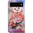thumbnail image 2 of Wallet Case for Google Pixel 6, Colorful Painted Premium PU Leather Cute Flip Cover with Card Holder & Kickstand Phone Case for Google Pixel 6 Color Owl, 2 of 14