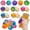 Colorful 1, variant on EGNMCR Realistic Simulation Big Bun Stress Relief Toy, Slow Rising Squishy Fidget Toy for Kids and Adults, Soft Silicone Squeeze Toy for Anxiety Relief and Sensory Play, 1 PC