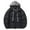 Black, variant on Fashionable Thickened Jacket With Hood Warm Coat With Two Piece Design