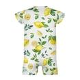 thumbnail image 5 of Watercolor Lemon Leaves Baby Romper Boys Girl Summer Lemons Fresh Fruits Short Sleeve Baby Jumpsuit Cozy Baby Bodysuit, 5 of 6