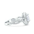 thumbnail image 4 of Halo Oval Infinity Shank Ring CZ 925 Sterling Silver Size 5, 4 of 5
