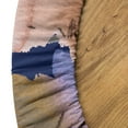 thumbnail image 5 of Ambesonne Abstract Fitted Round Tablecloth, Colorful Design Brush Art, 56"- 60" Diameter, Dark Lavender and Marigold, 5 of 5