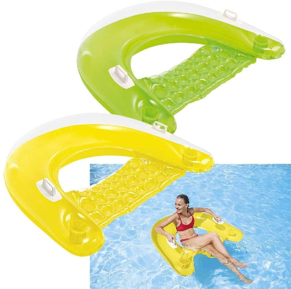 Intex Rainbow Color Sit N Float Inflatable Lounge 60 X 39 