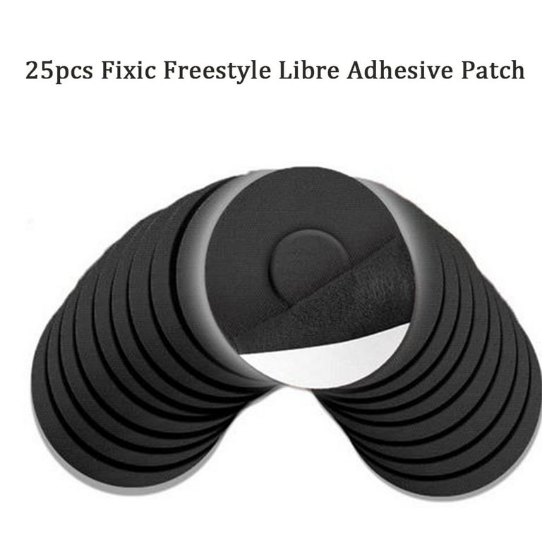 25 Pack Freestyle Adhesive Patches Waterproof Outdoor Sports Libre Sensors  Covers Double Layer Black 