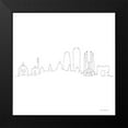 thumbnail image 2 of Seven Trees Design 20x20 Black Modern Framed Museum Art Print Titled - One Line Barcelona, 2 of 5