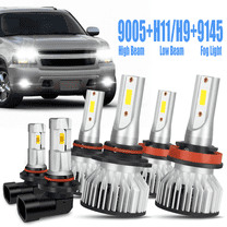 For Ford F150 2015 2016 2017 2018 2019 Combo LED Headlight High Low Beam Fog Light Bulbs 6000K 6Pcs