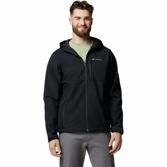 Men's Columbia Ascender™ II Hooded Softshell Jacket Color: Black Size: L