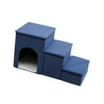 thumbnail image 2 of Escabeau Pliable pour Animaux de Compagnie, Marche de Rangement pour Canapé, Lit Mezzanine, multi-Usage Portable Bleu, 2 of 8